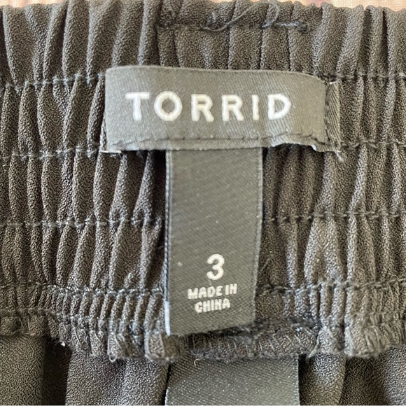 Torrid Pull-On Wide Leg Stretch Crepe Pants Womens 3X Black 3 Slacks - Picture 5 of 9